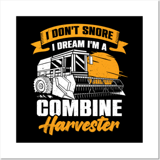 Combine Harvester Driver Farming Farm Farmer Gift Posters and Art